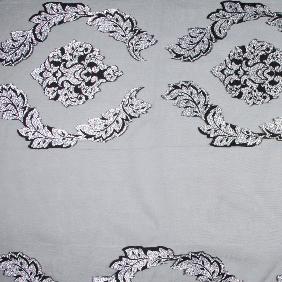 Black/Silver Damask Sheer - Joann Fabrics