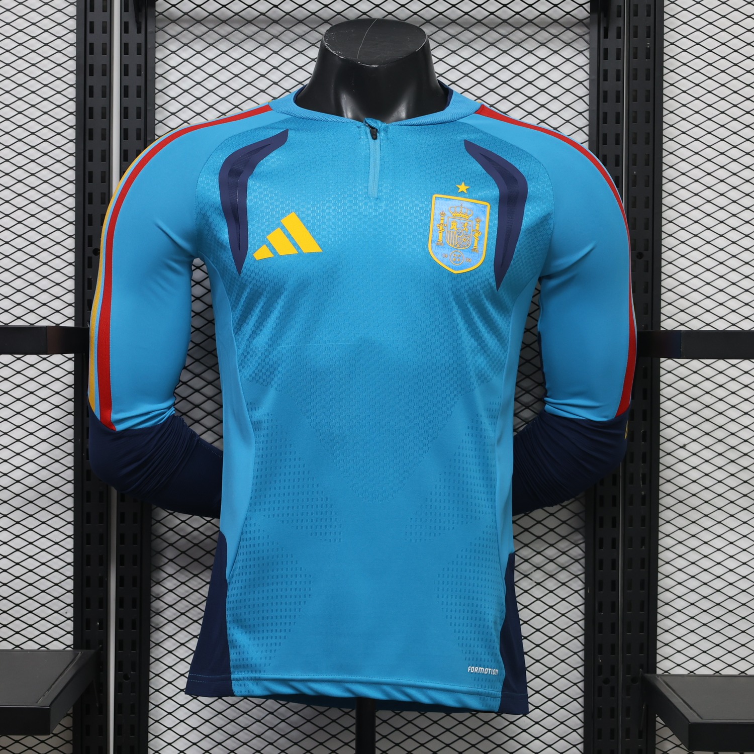 Spain 2026 Light Blue Long Sleeves Training Jersey - Player Version - UnitedFutballJersey