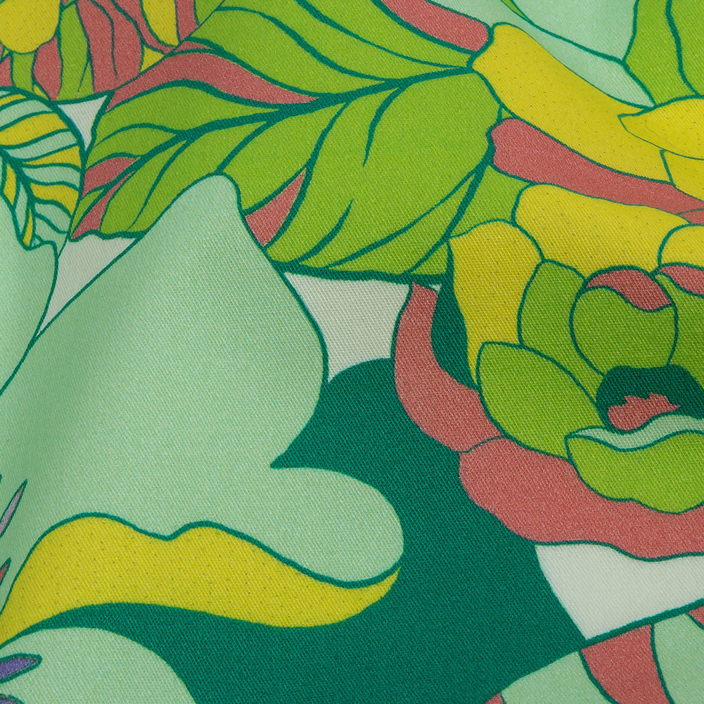 Mood Exclusive Florescent Inflorescence Stretch Cotton Twill - Joann Fabrics