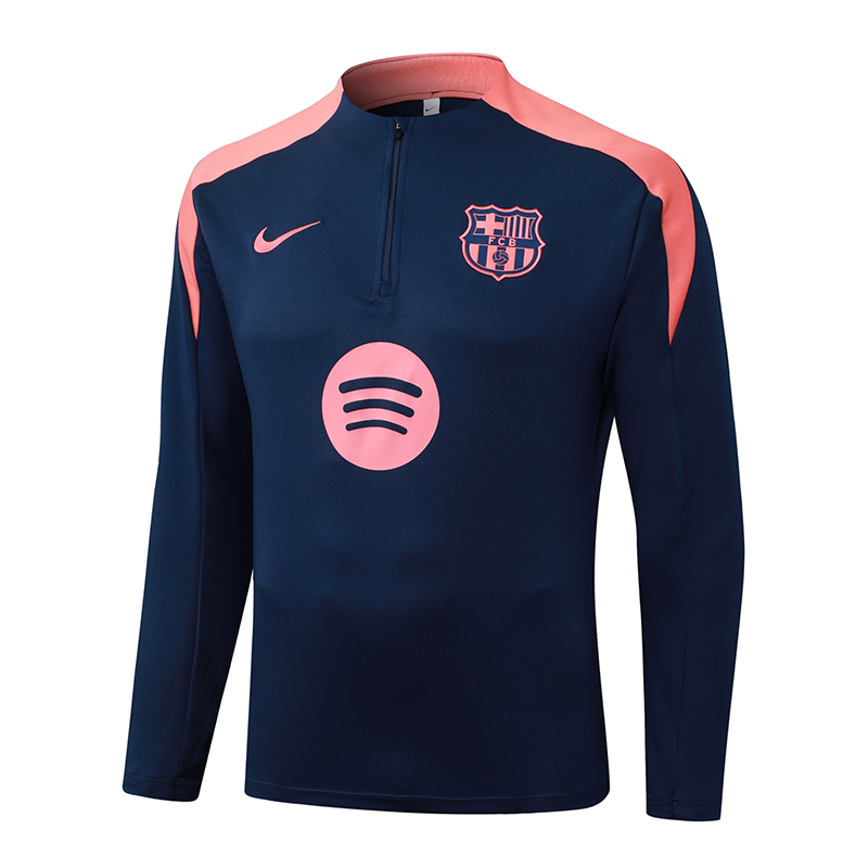 2025/2026 Barcelona Half-Pull Training Suit Royal Blue Jersey Set