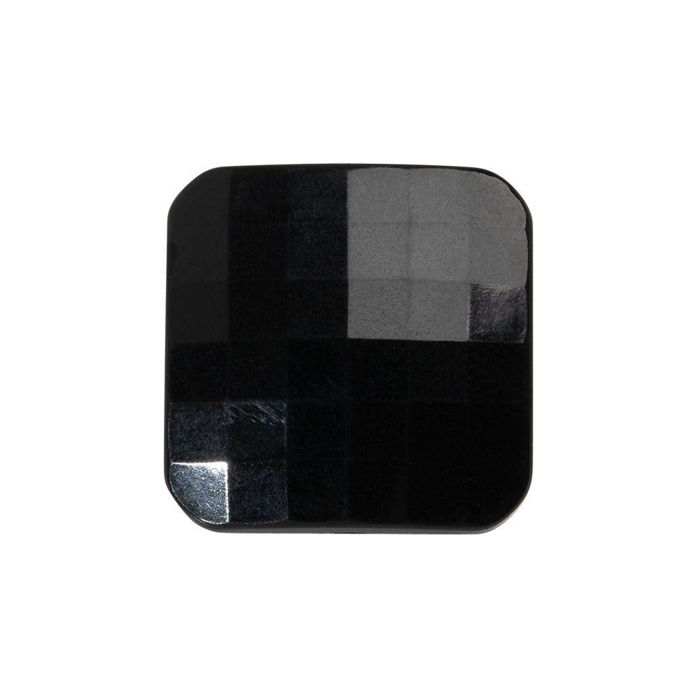 Square Plastic Shank Back Button - 36L/23mm - Black Faceted - Joann Fabrics