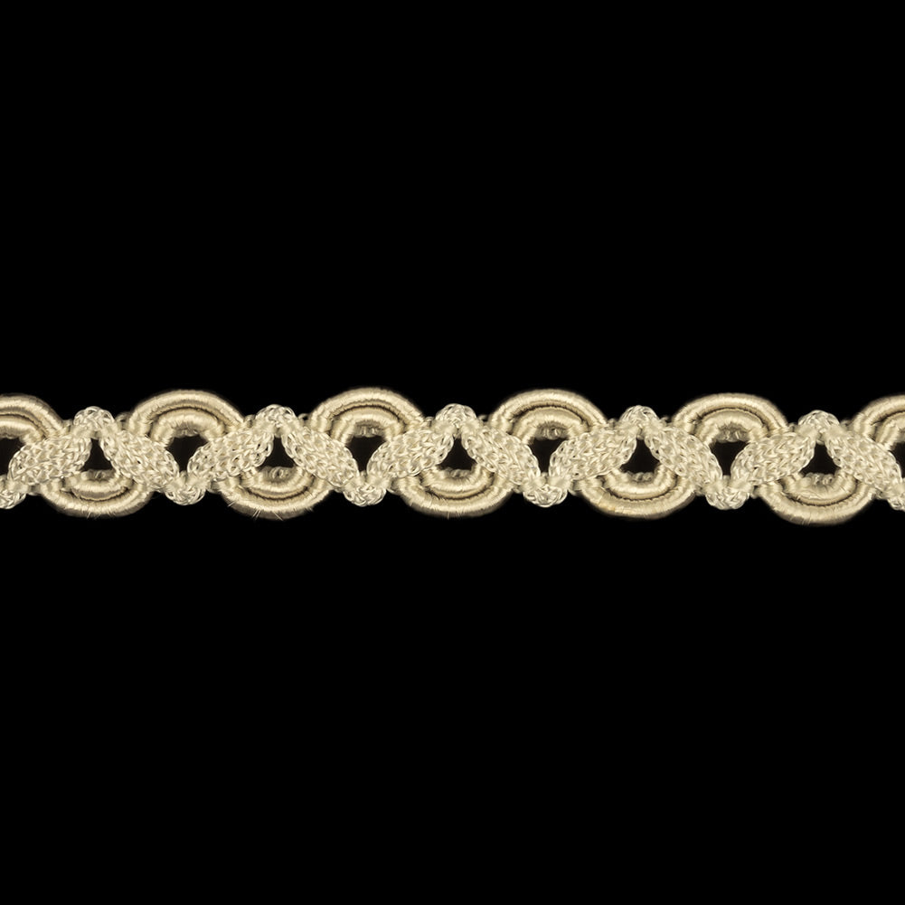 White Swan Waves and Zig Zags Gimp Braided Trim - 0.375