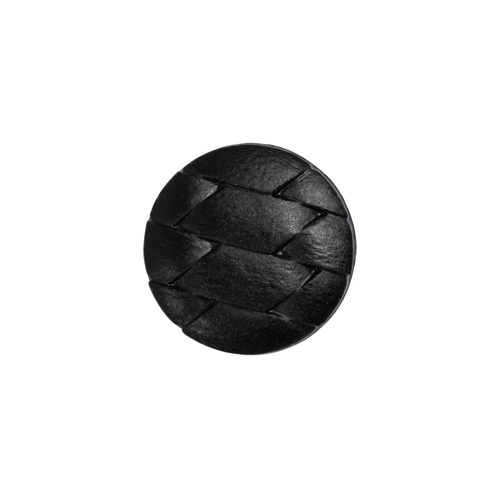 Italian Black Geometric Engraved Shank Back Plastic Button - 28L/18mm - Joann Fabrics