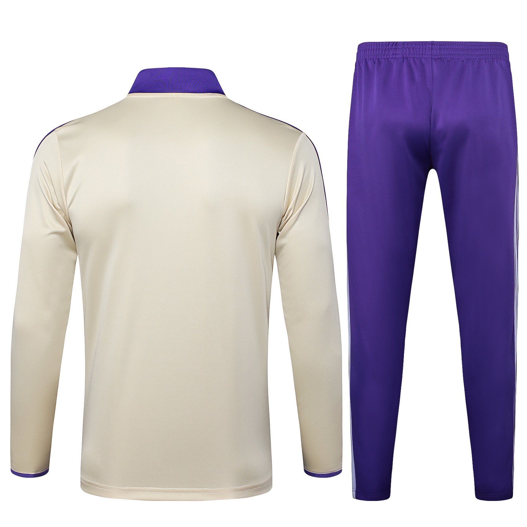 2025/2026 Real Madrid Apricot Retro Edition Half-Pull Training Suit Football Shirt 1:1 Thai Quality Set