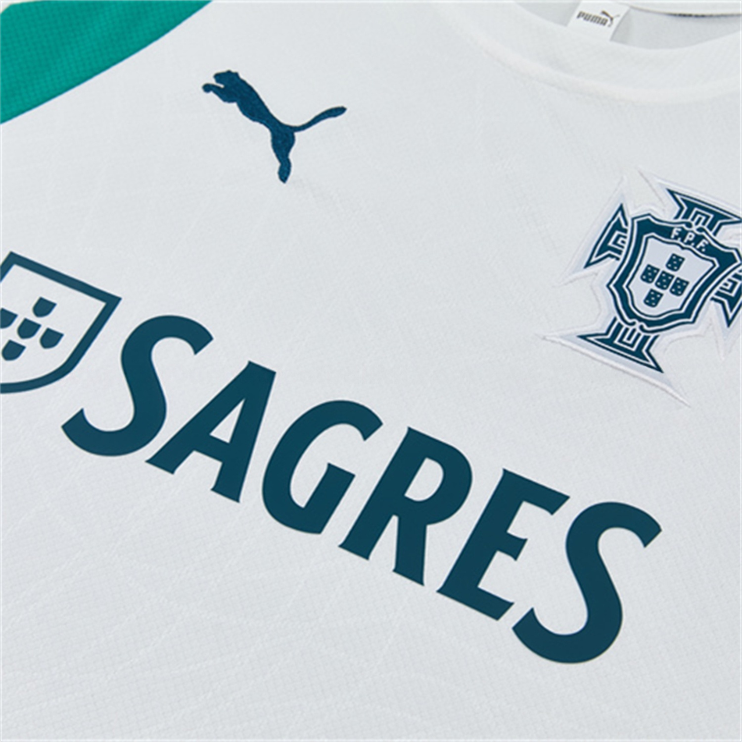 Portugal 2026 Kids Short-Sleeve Training Set - White With Red And Green Accents Top & Dark Blue Pants - UnitedFutballJersey