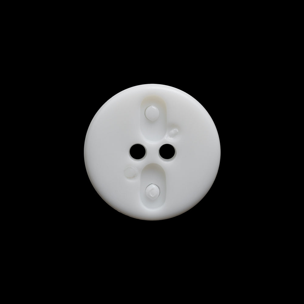 White Decorative Notched Rim Two Piece Plastic 2-Hole Button - 30L/19mm - Joann Fabrics