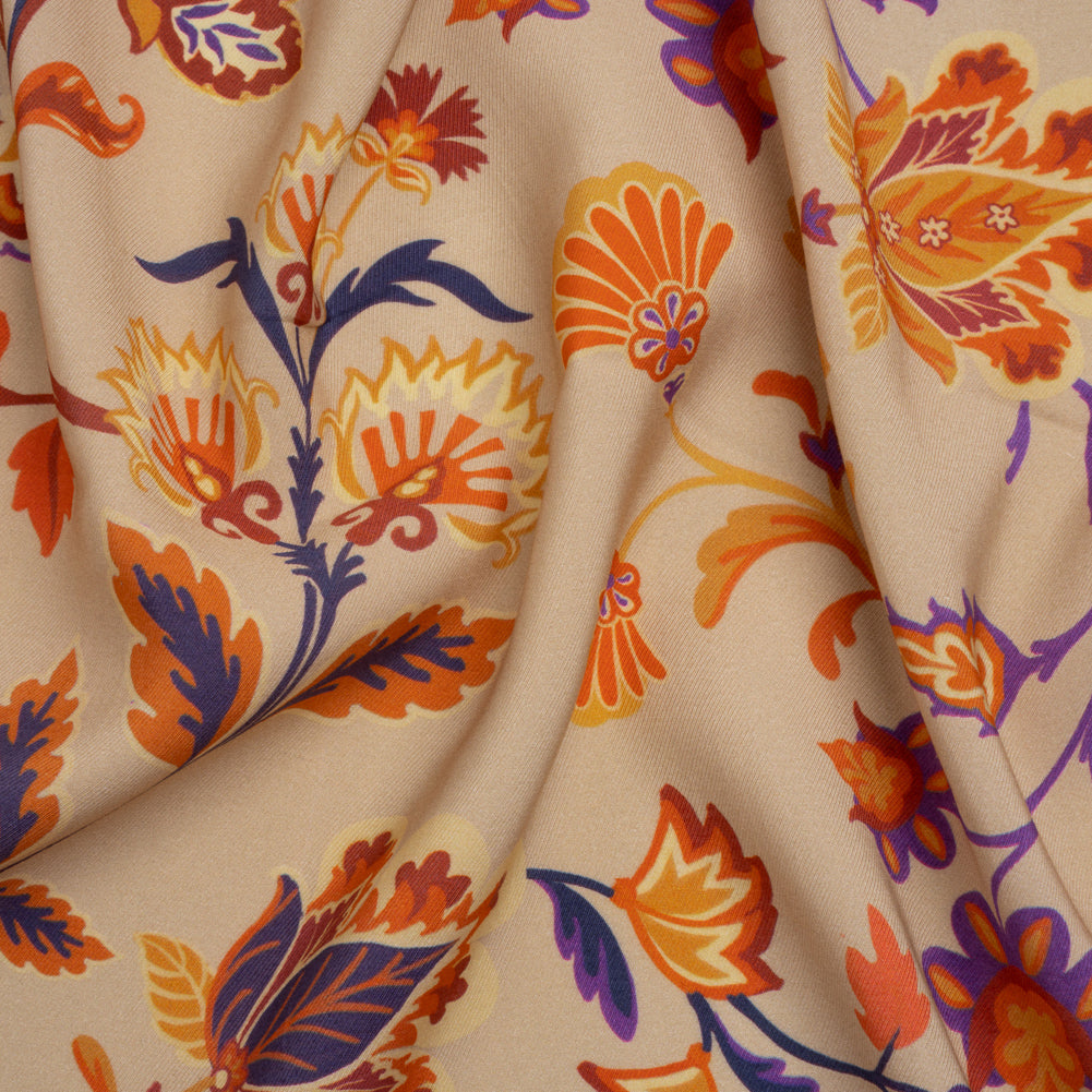 Mood Exclusive Beige Nutmeg Meadow Sustainable Viscose and Polyester Twill - Joann Fabrics
