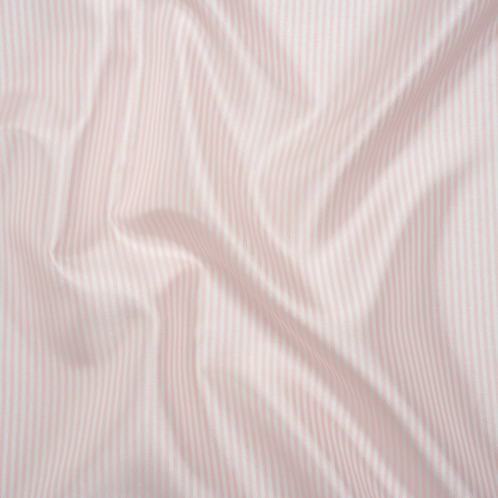 Polyester Lining - Light Pink and White Candy Stripes - Deadstock - Joann Fabrics