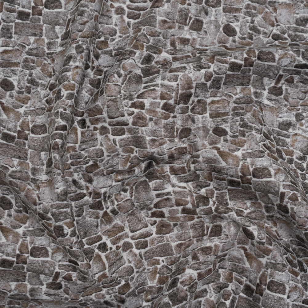 Printed Quilting Cotton by Northcott Studio - Dark Gray Flagstone - Naturescapes Collection - Joann Fabrics