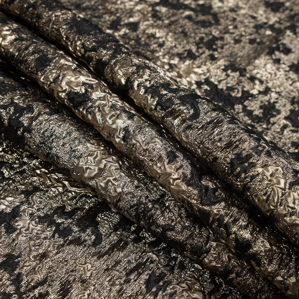 Black and Gold Luxury Abstract Metallic Brocade - Joann Fabrics