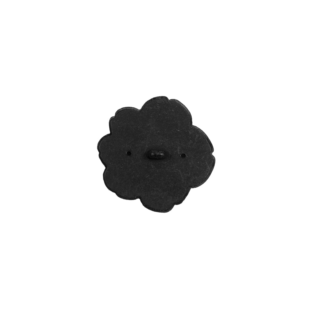Italian Black Flower Shank Back Button - 24L/15mm - Joann Fabrics