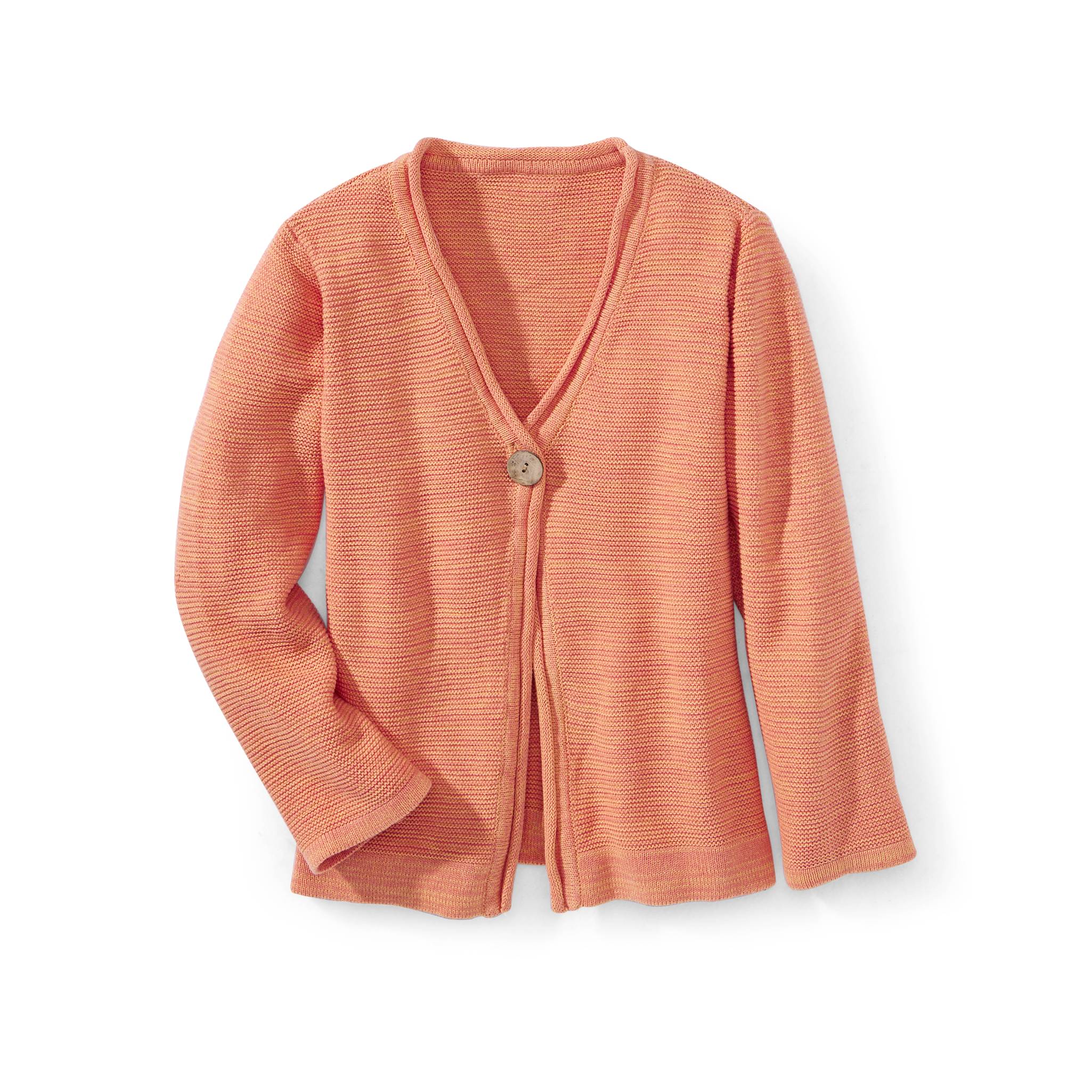 Versatile Go-Everywhere Marled Cardigan, Single Coconut Button Closure - Northstyle Catalog