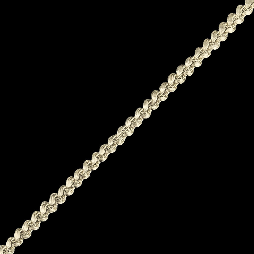 Pale Gray Cotton Blend Braided Trim - 0.1875