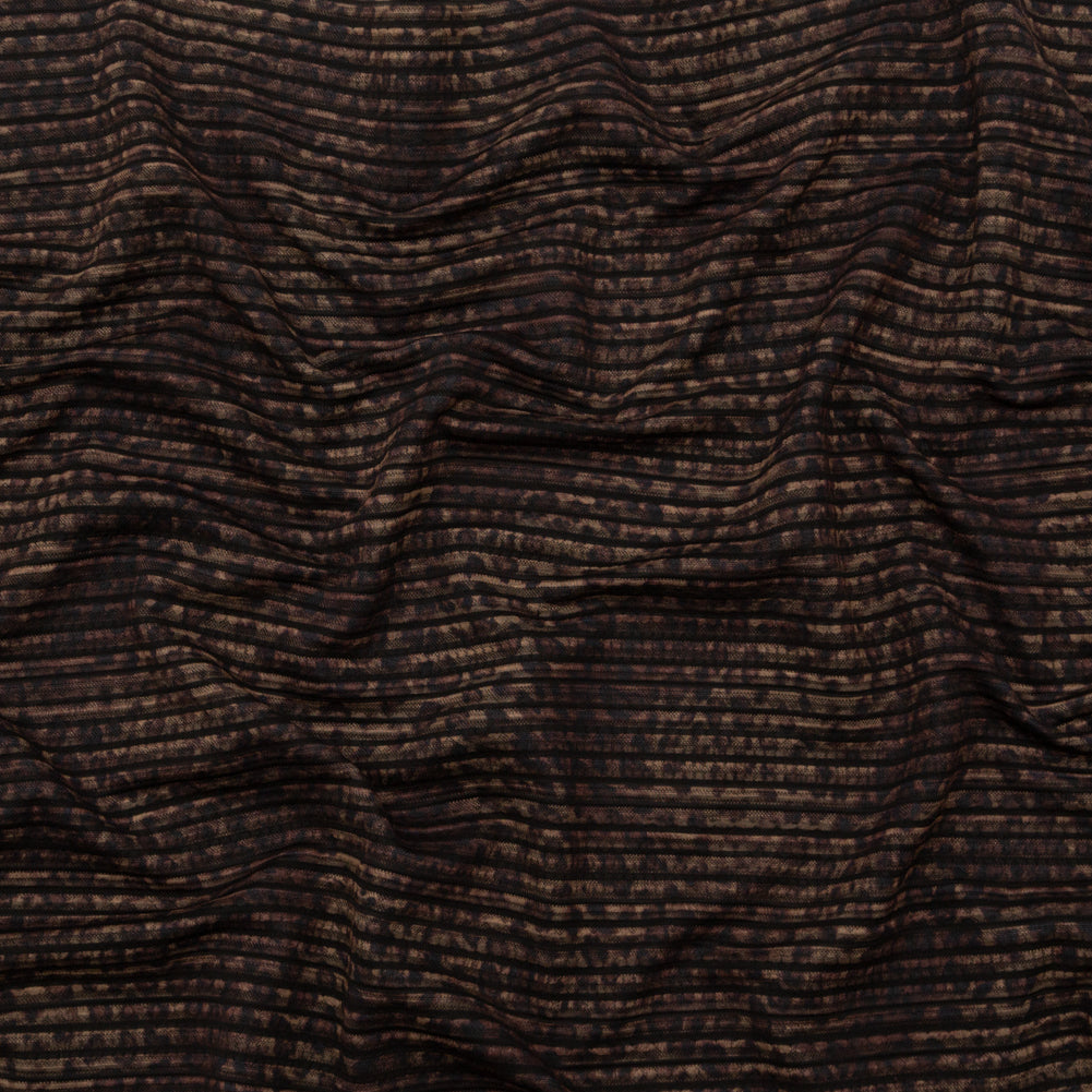 Brown and Black Striped Animal Patterned Stretch Knit - Joann Fabrics