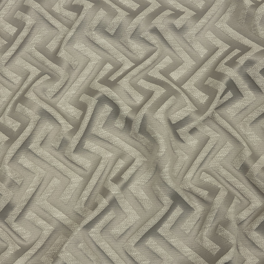 Cotton and Recycled Polyester Drapery Jacquard - Silver Broken Chevrons - British Imported - Joann Fabrics
