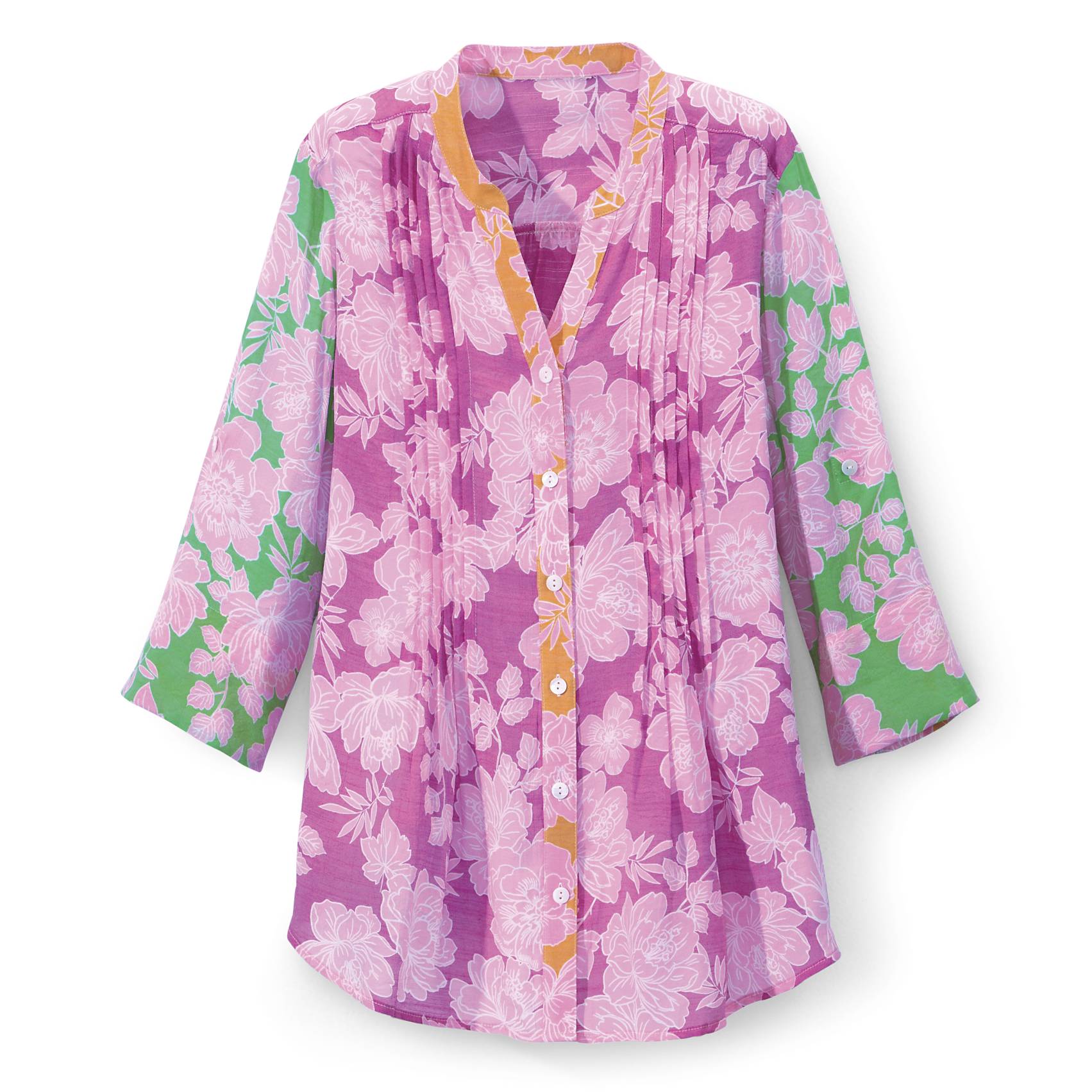 Bright Botanical Tuck Shirt - Northstyle Catalog
