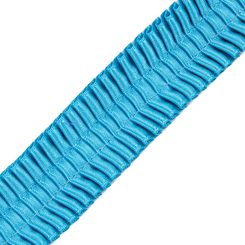 Italian Aqua Deep Knife Pleated Trimming - 1