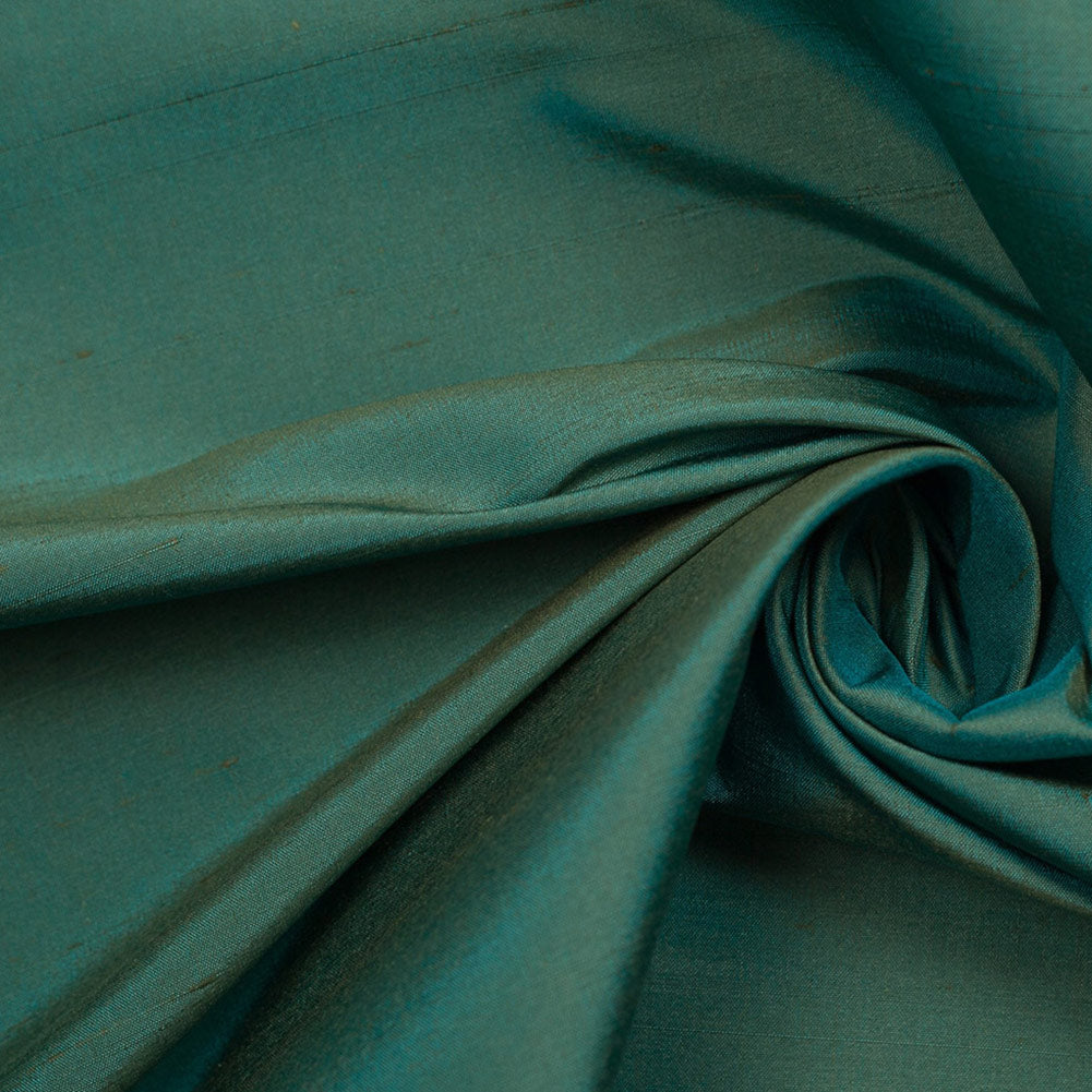 Silk Shantung - Iridescent Olive and Turquoise - Shantung Collection - Joann Fabrics