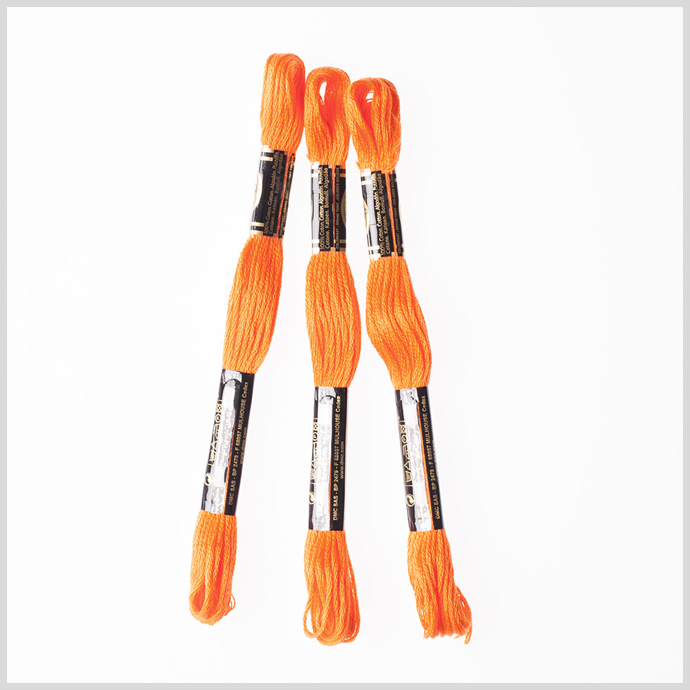 3-Pack DMC Size 6 Embroidery Floss #740 Carrot - Joann Fabrics