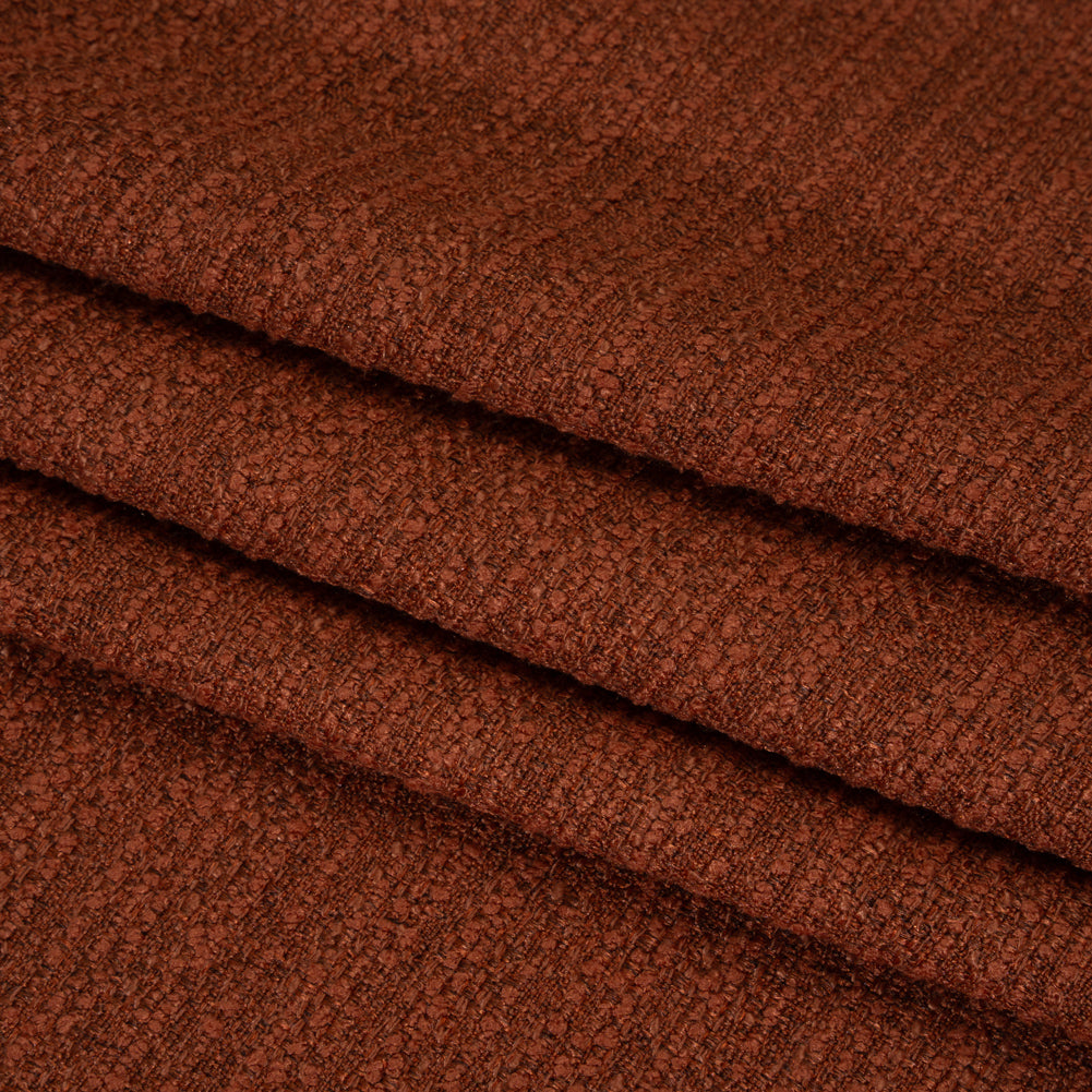 Textured Recycled Polyester Woven - Paprika Boucle Stripes - British Imported - Joann Fabrics