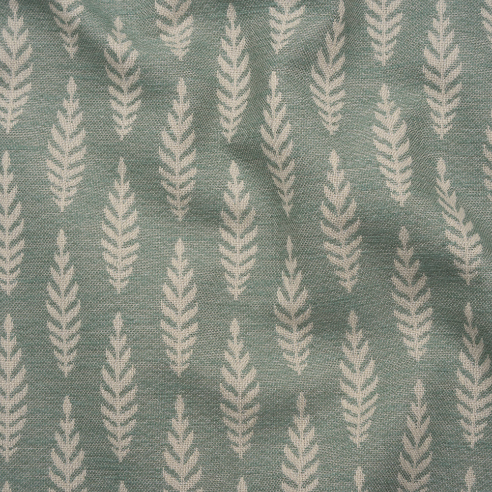 Recycled Polyester and Cotton Jacquard - Eucalyptus Lines of Leaves - British Imported - Joann Fabrics