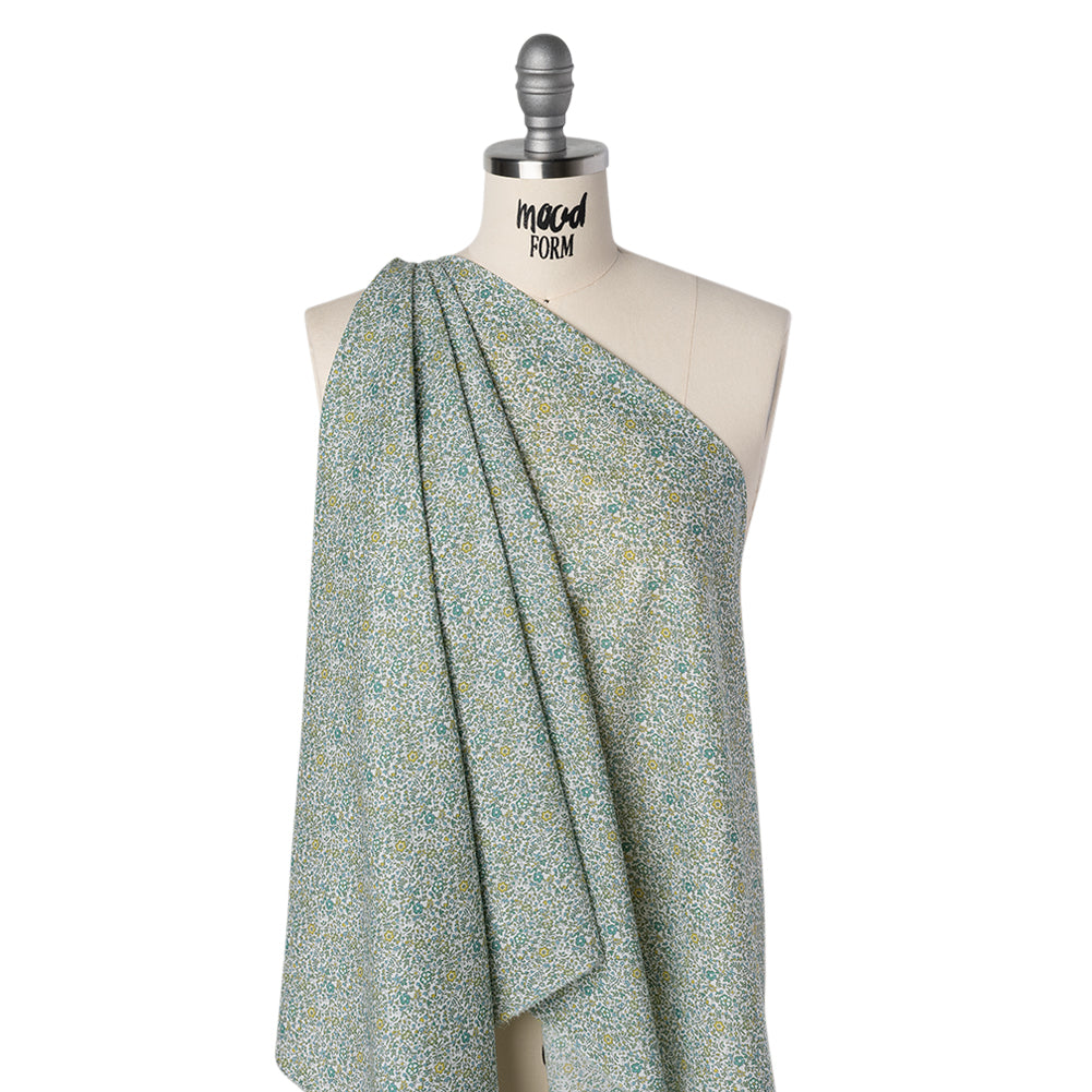 Liberty Fabrics Tana Lawn® - Katie and Millie Green - Teal, Chartreuse and Olive Green Little Florals - Joann Fabrics