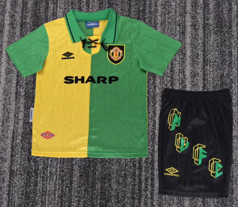 1992/1994 Retro Manchester United Third Away Football Jersey 1:1 Thai Quality Kids Size