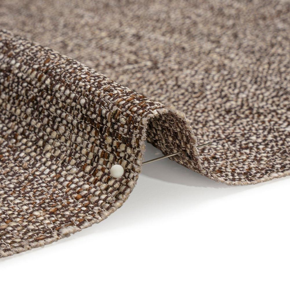 Tweed Upholstery Woven with Latex Backing - Cocoa - Heath Collection - Joann Fabrics