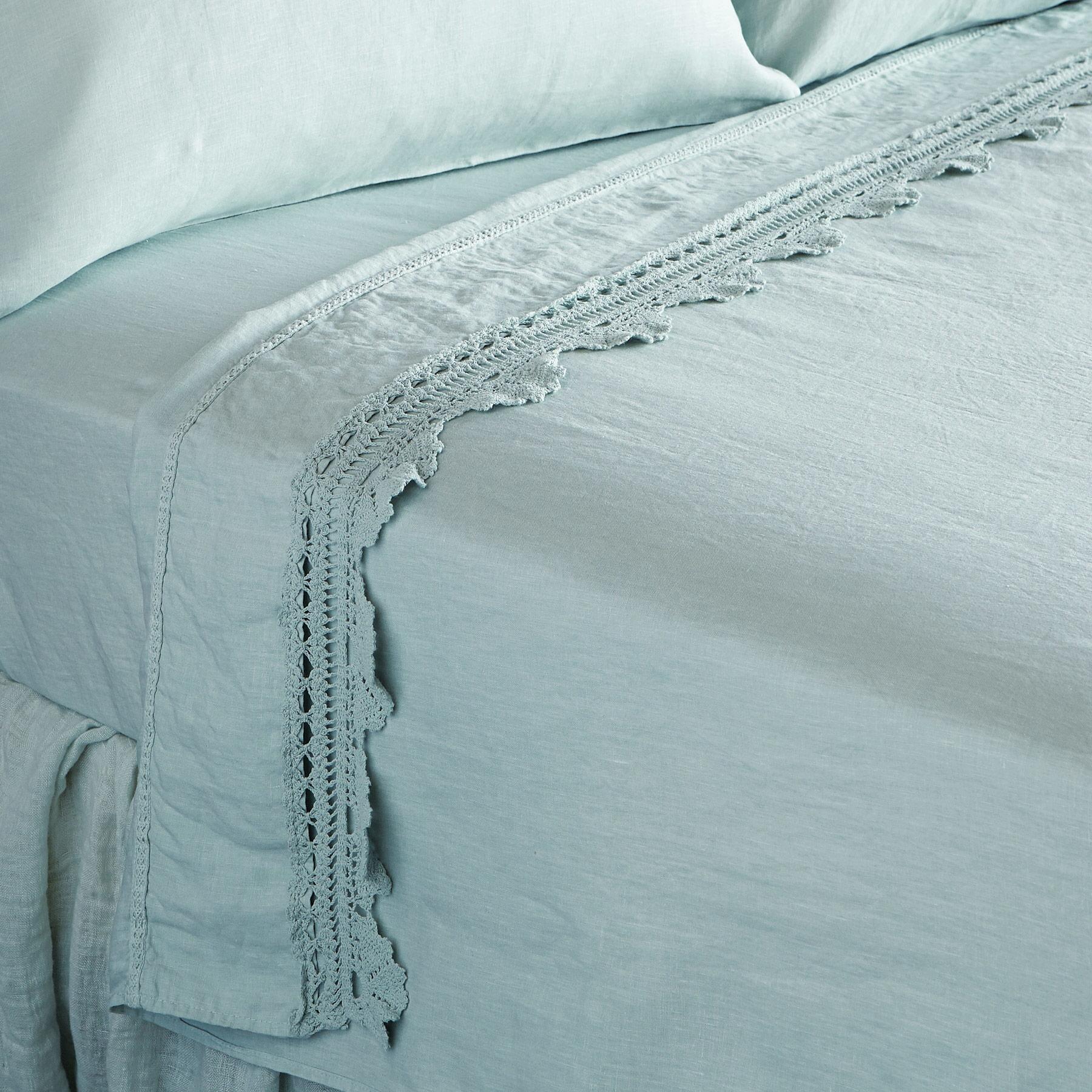 Gossamer Linen Crochet Flat Sheet - Blair Catalog