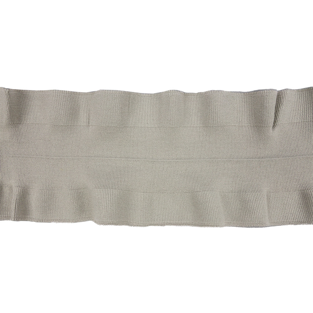 Gray Ruffled Foldover Rib Knit Trim - 37