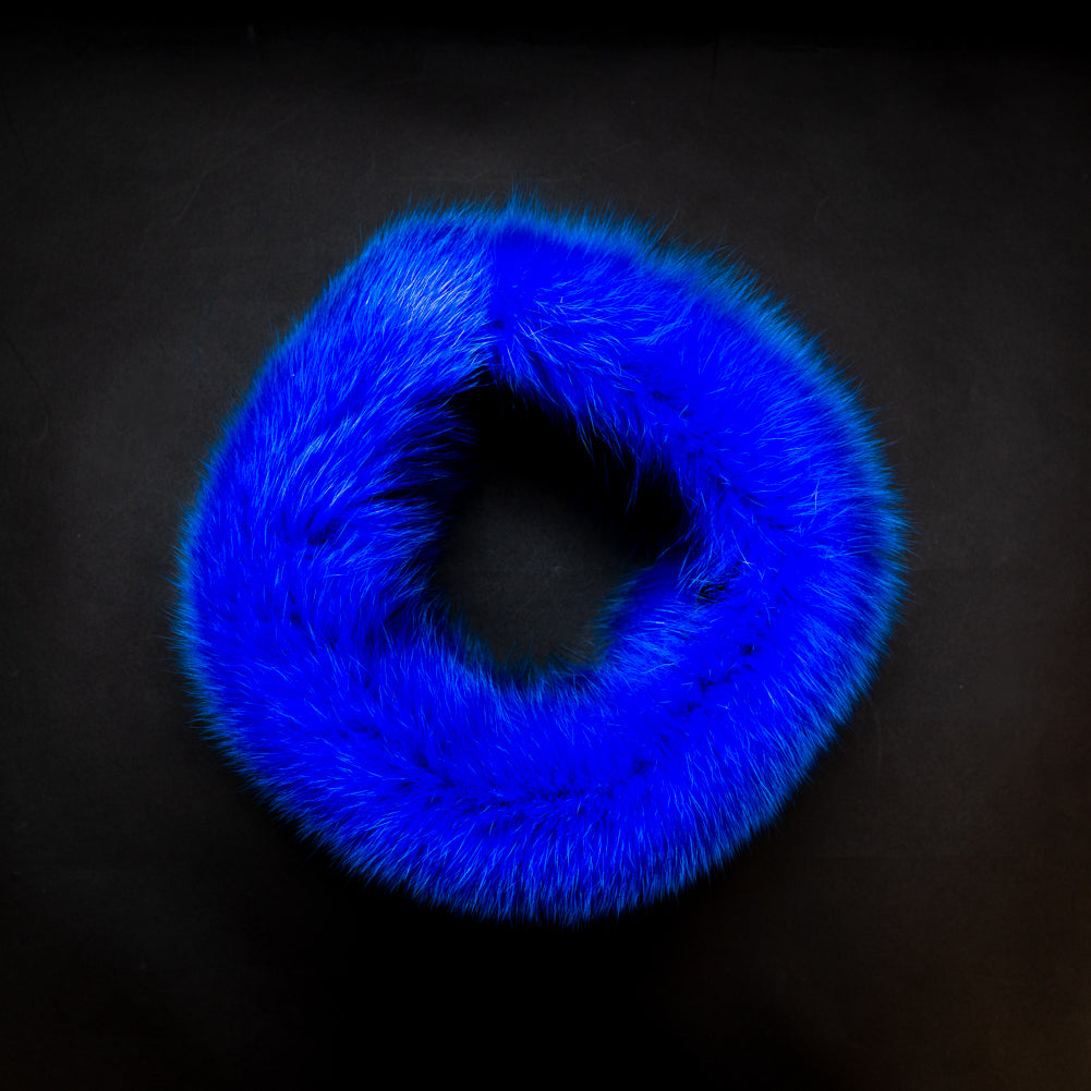 Royal Blue Fox Fur Headband or Scarf with VELCRO&reg; Closure - Joann Fabrics