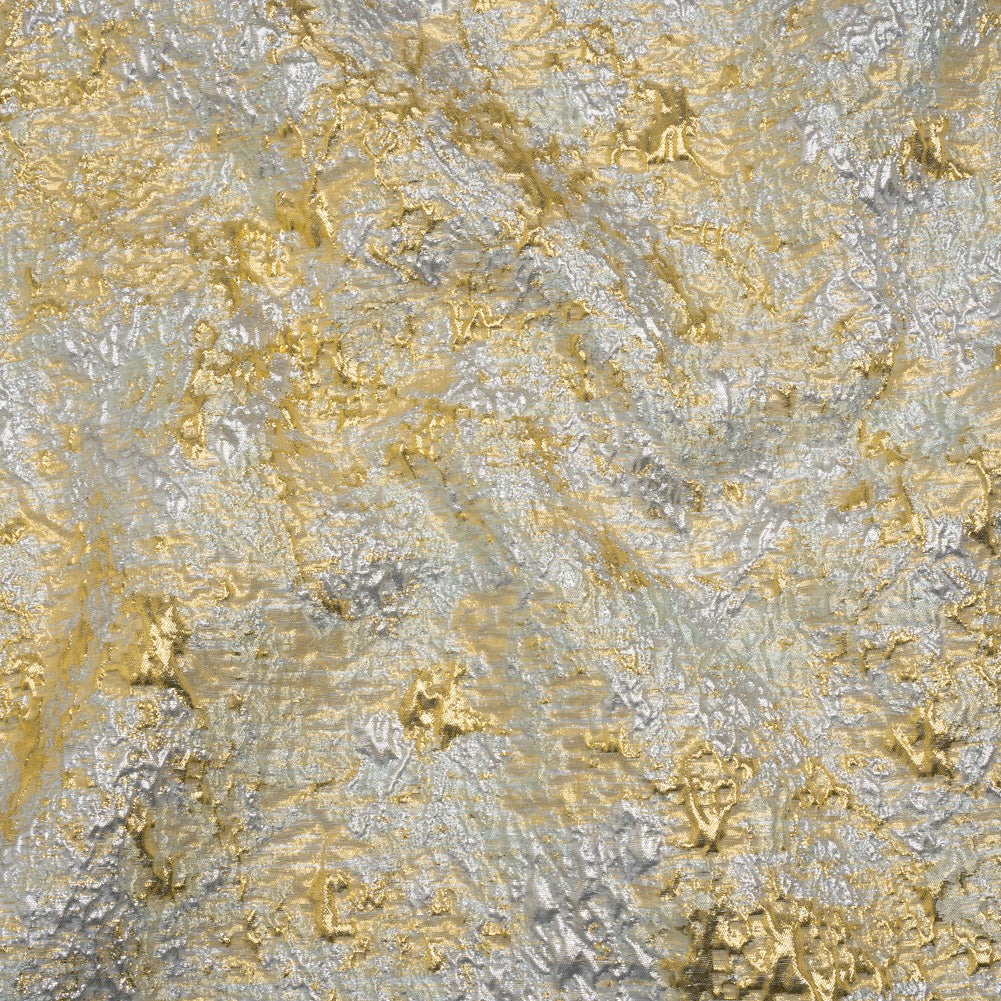Metallic Brocade - Silver and Gold Abstract Sponge Texture - Joann Fabrics