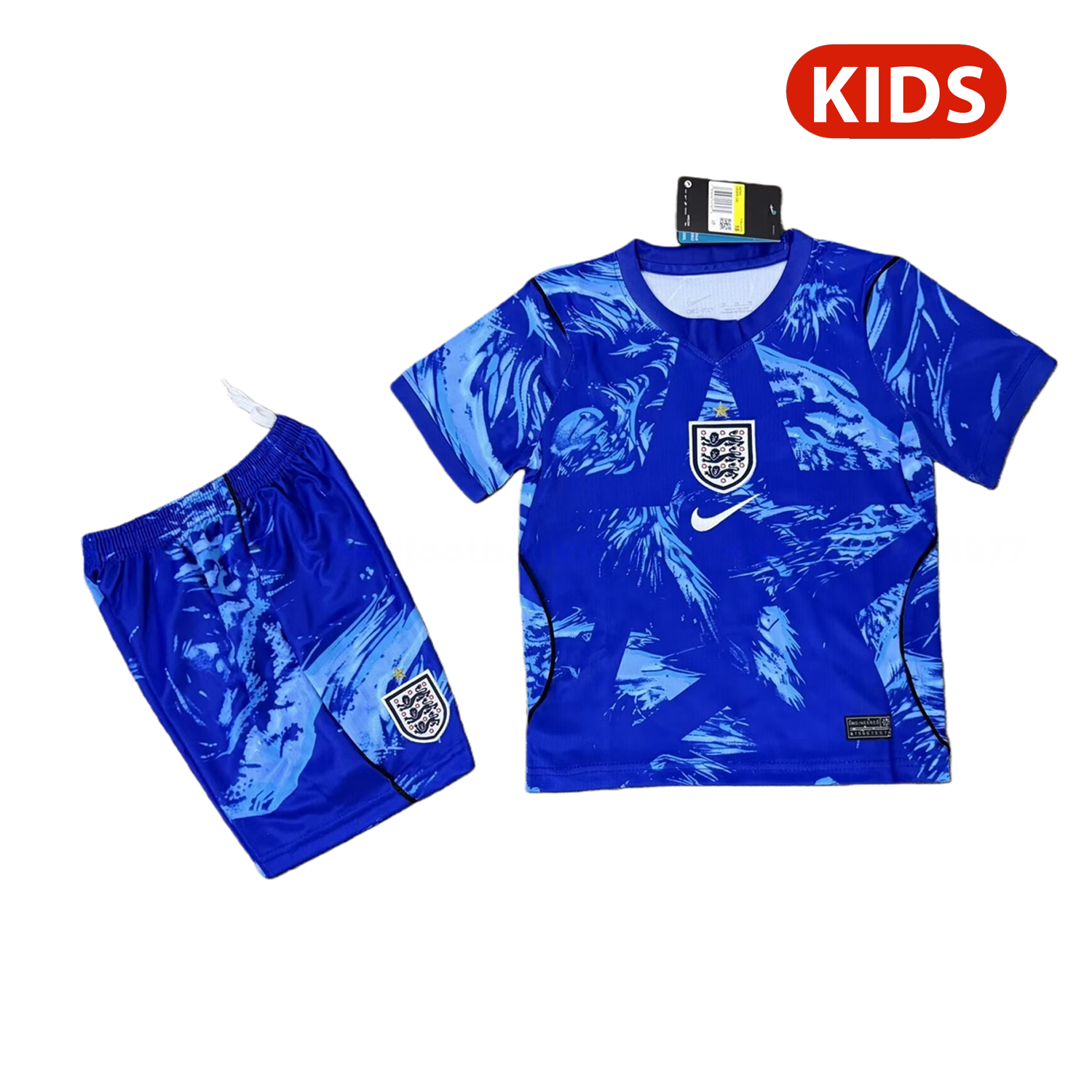 England 2026 Blue Goalkeeper Kids Kit - UnitedFutballJersey