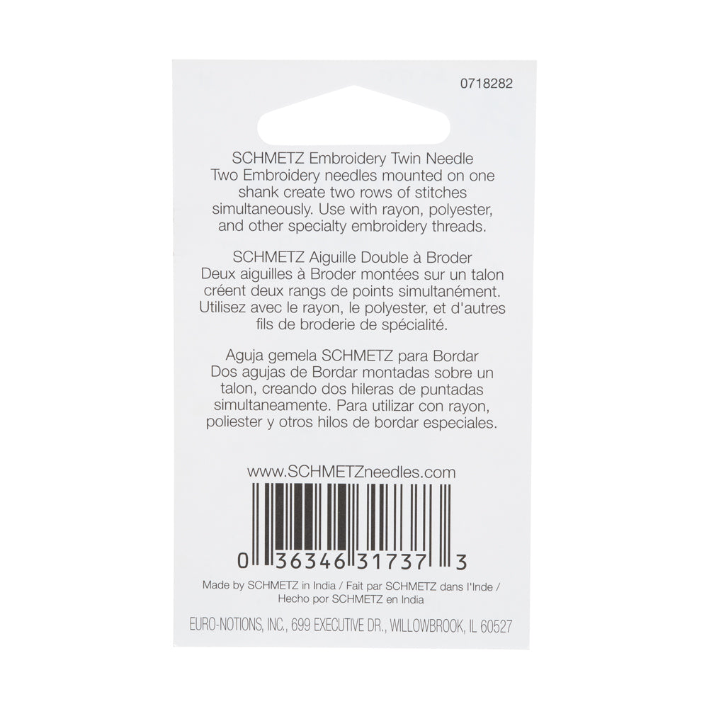 Schmetz Double Embroidery Twin Machine Needle - 3.0/75 - 1 ct - Joann Fabrics