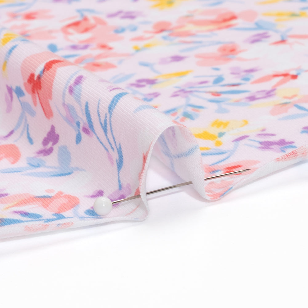 Cotton Jersey - Pink, Blue and Yellow Little Flowers - Joann Fabrics