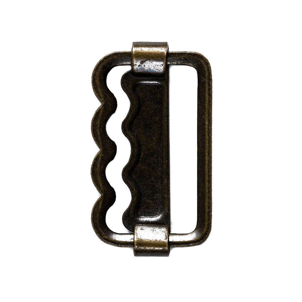 Antique Gold Wavy Metal Slider - 0.625