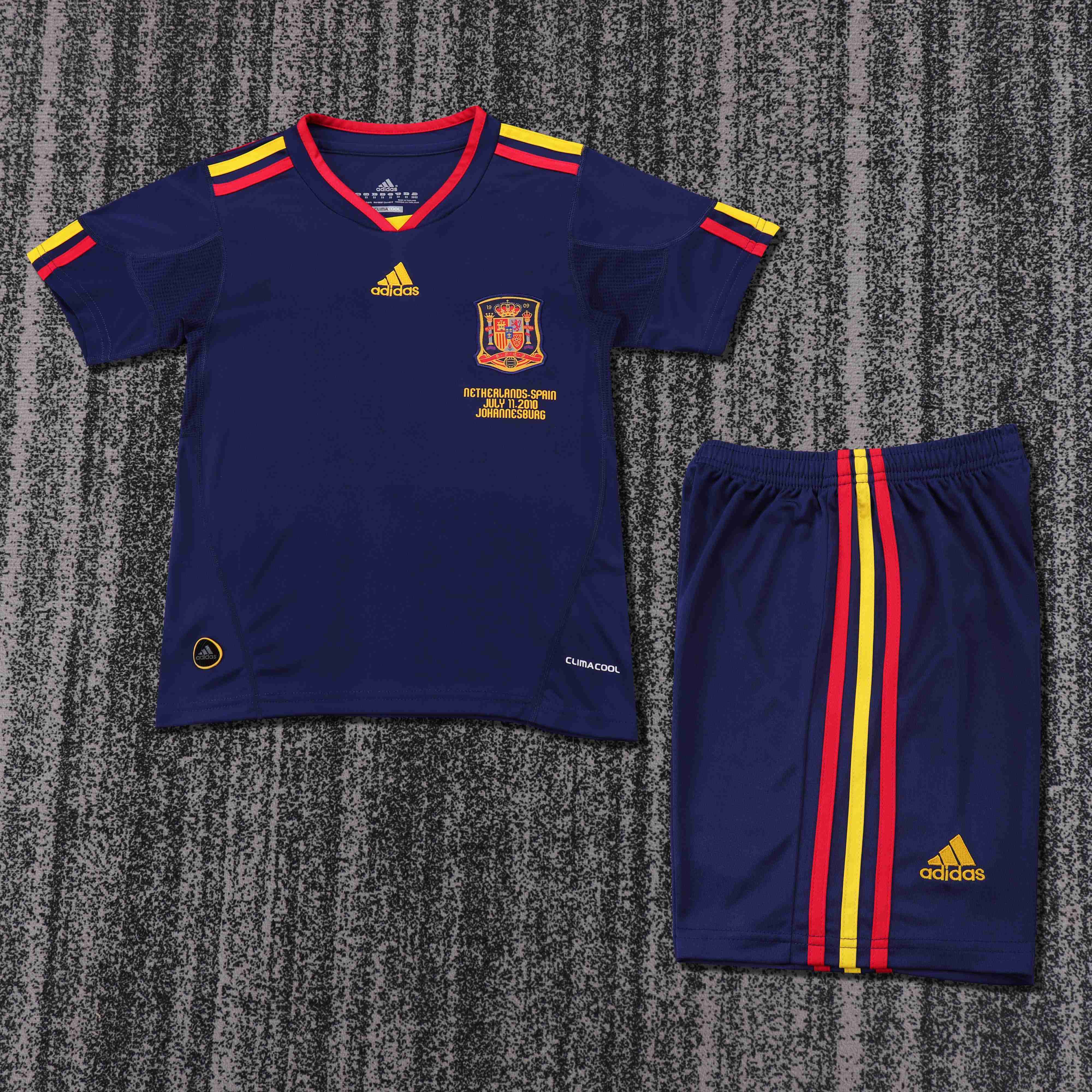 2010 Retro Spain Away Football Shirt 1:1 Thai Quality Kids Size