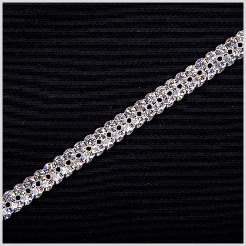 2 Rows Crystal/Silver Metal & Czech Rhinestone - Joann Fabrics