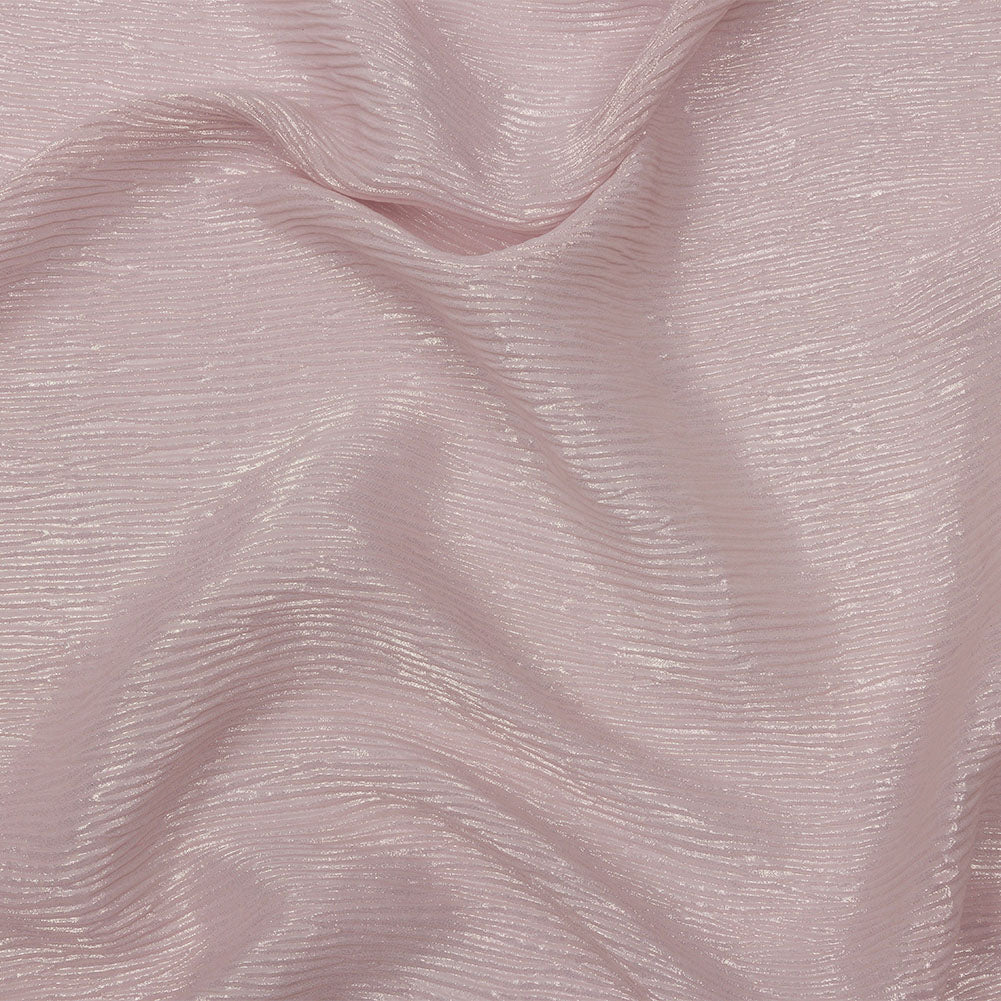Polyester Chiffon Plisse with All-Over Foil - Pink and Gold - Honey Collection - Joann Fabrics