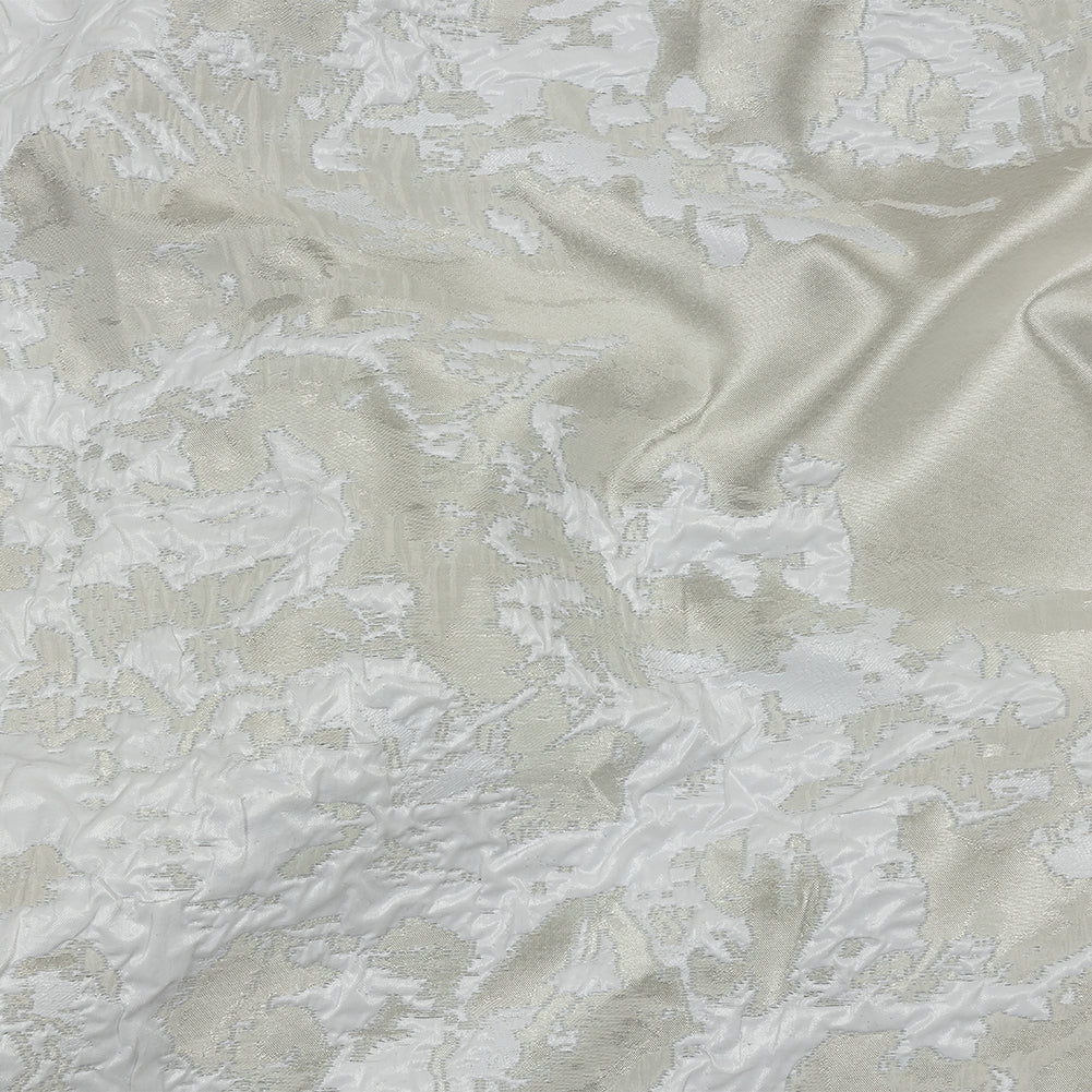 Metallic White Abstract Border Luxury Brocade - Joann Fabrics