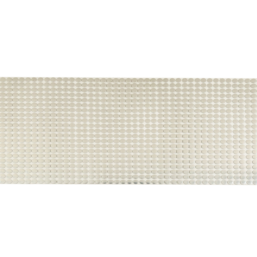 Vintage Gridded Silver Dots on Clear Iron on Film - 4