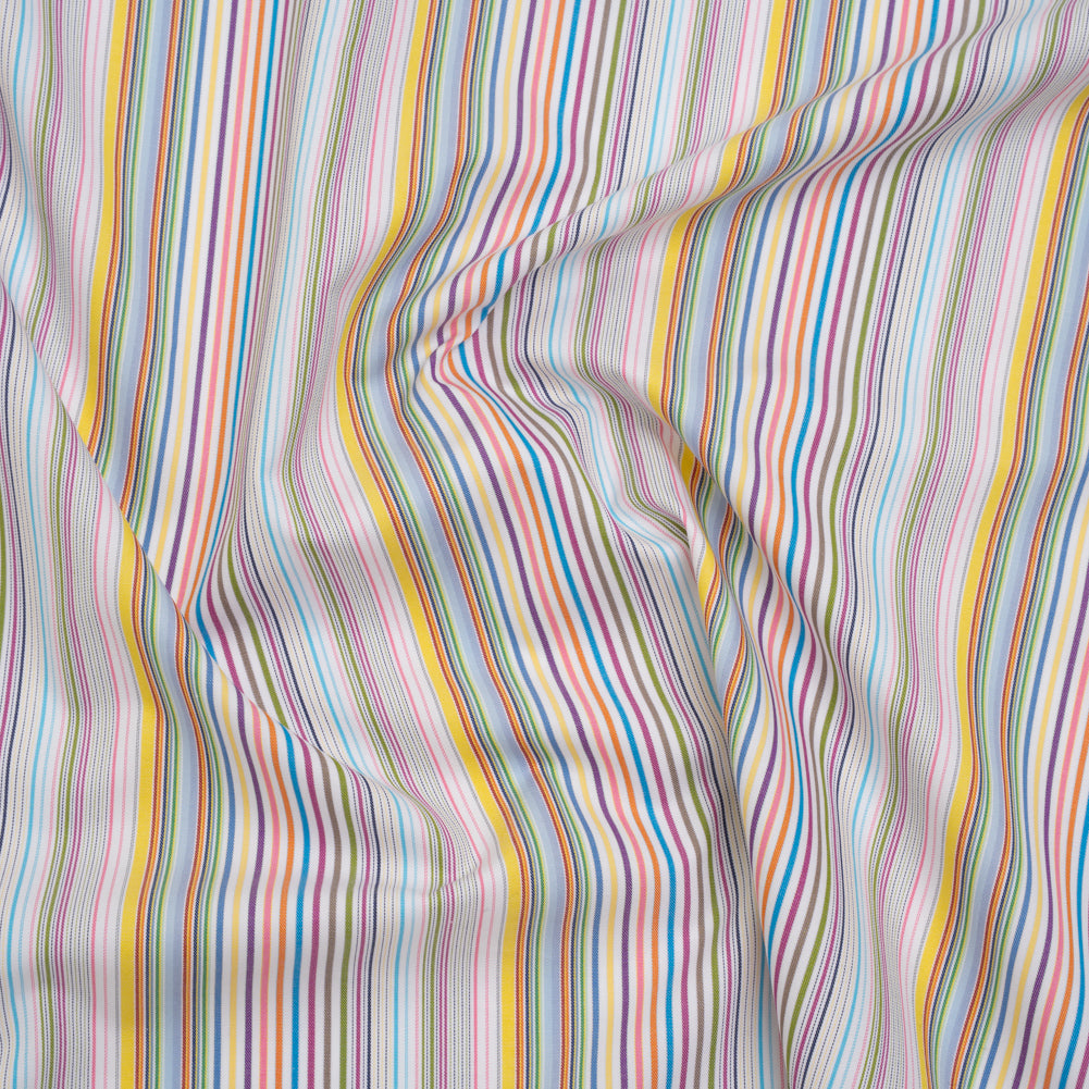 Cotton Twill Shirting - Rainbow Barcode Stripes - Deadstock - Joann Fabrics