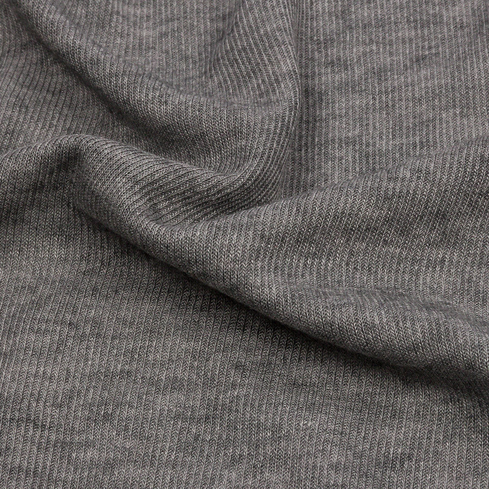Heathered Pewter Lightweight Rayon Rib Knit - Joann Fabrics