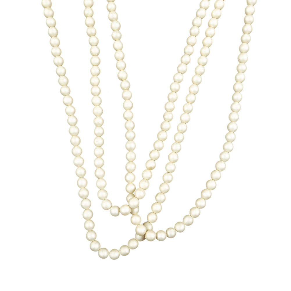 Vintage 8mm Matte Pearl Beaded Strands 3pc - 58