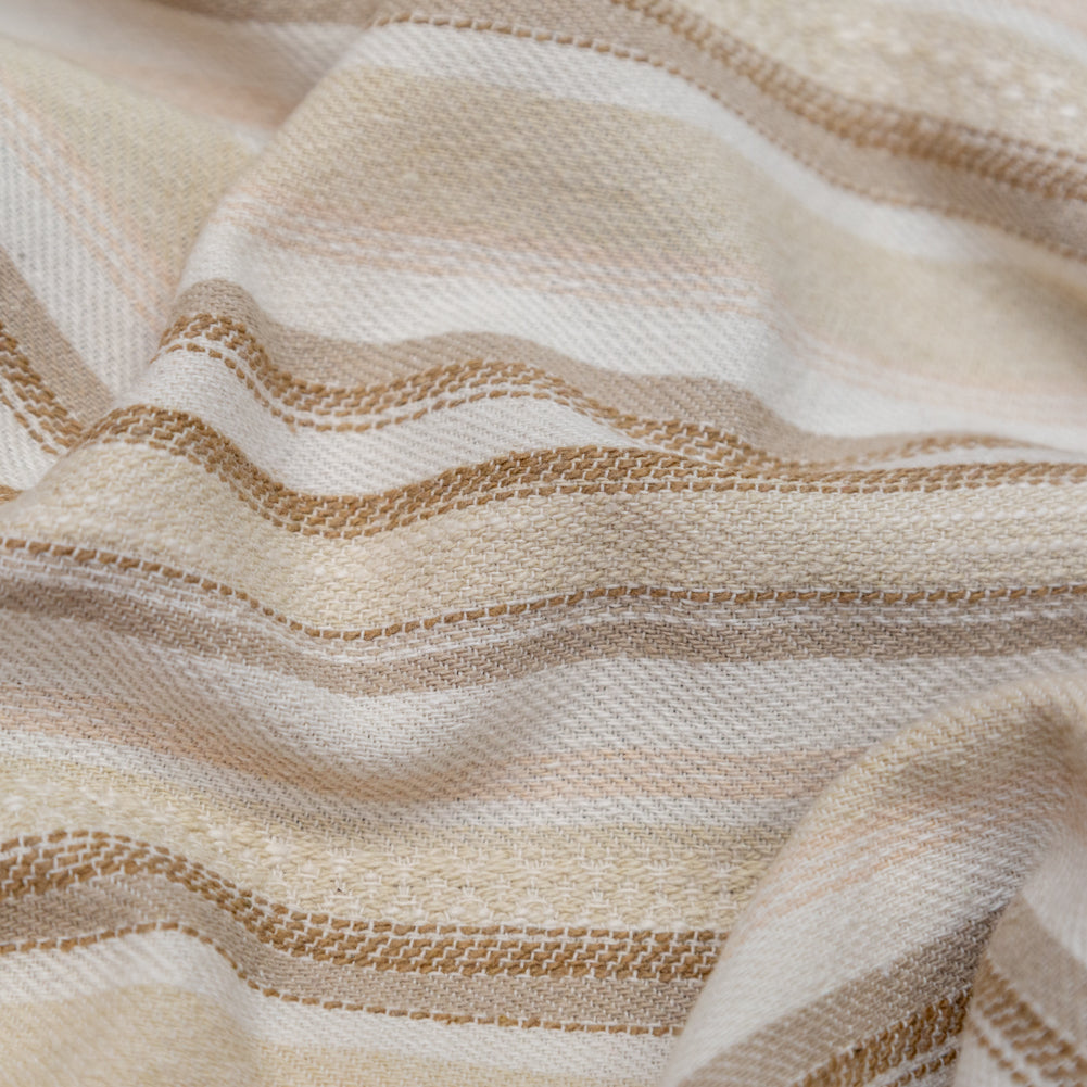 Ivory and Beige Striped Cotton Dobby - Joann Fabrics