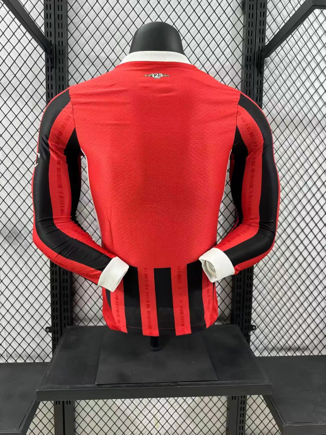 2024/2025 Player Version AC Milan Home Long Sleeve Football Shirt 1:1 Thai Quality