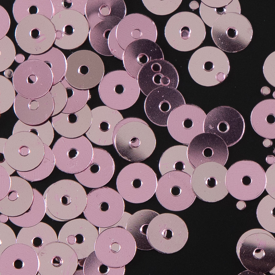 Bag of Pink Color Loose Sequins with Silver Back - 5mm - Joann Fabrics