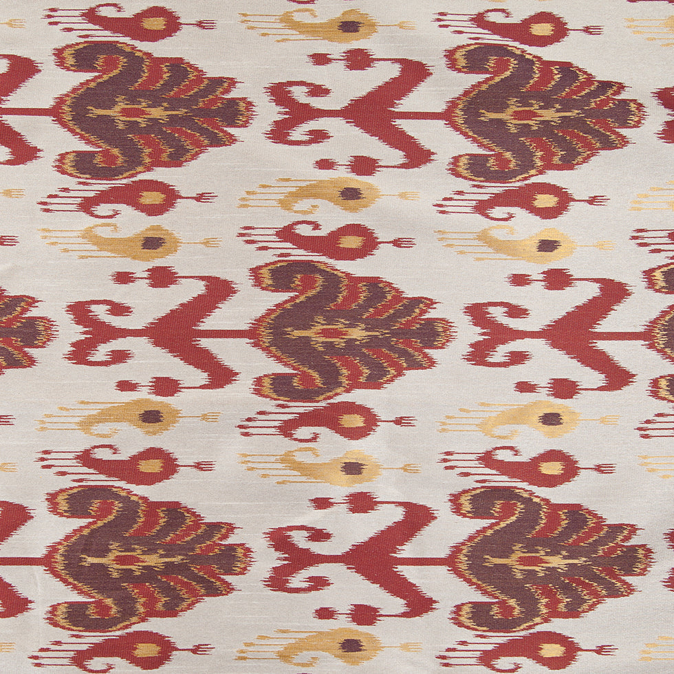 Rust, Brown and Gold Double-Wide Ikat Print Poly Woven - Joann Fabrics