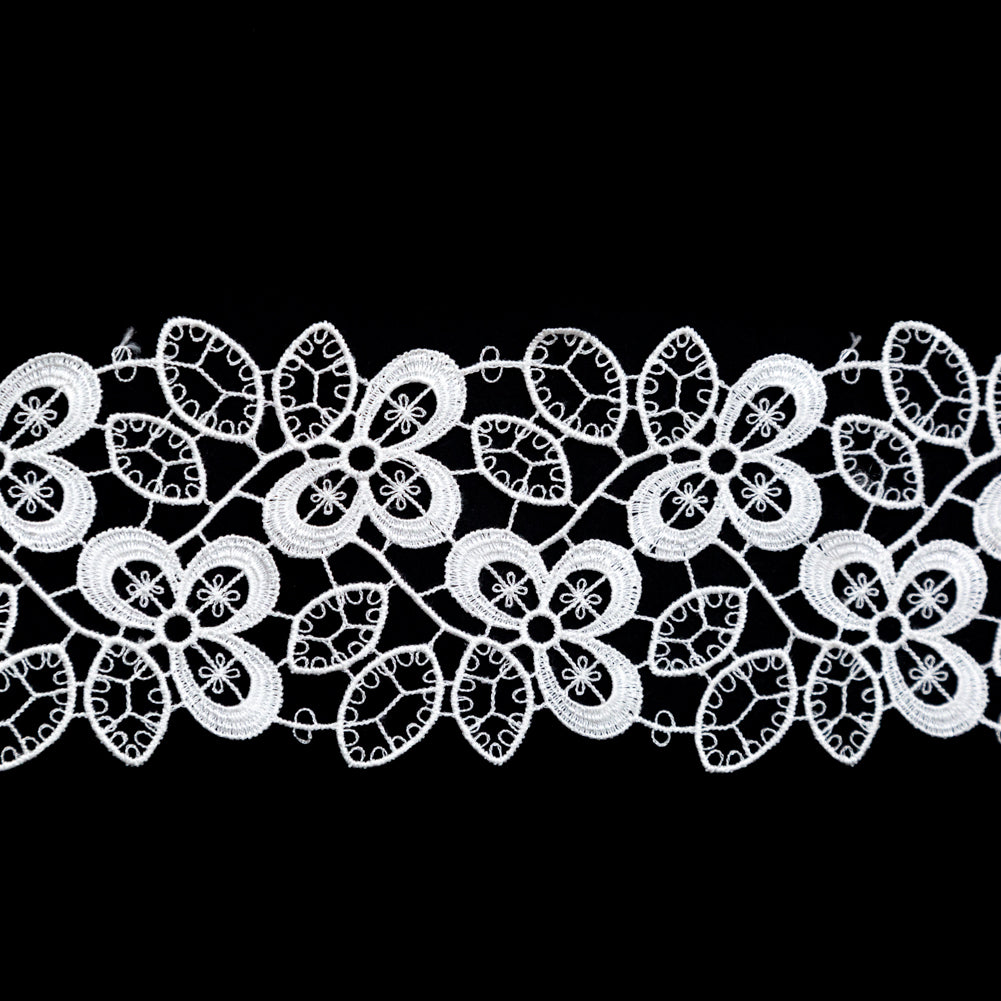 Fancy Ivory Floral Venise Lace Trim - 2.5