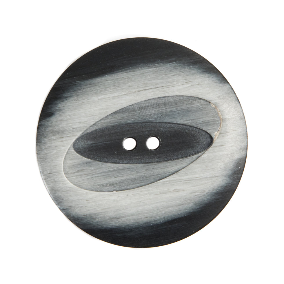 Italian Black and Silver 2-Hole Plastic Button - 44L/28mm - Joann Fabrics